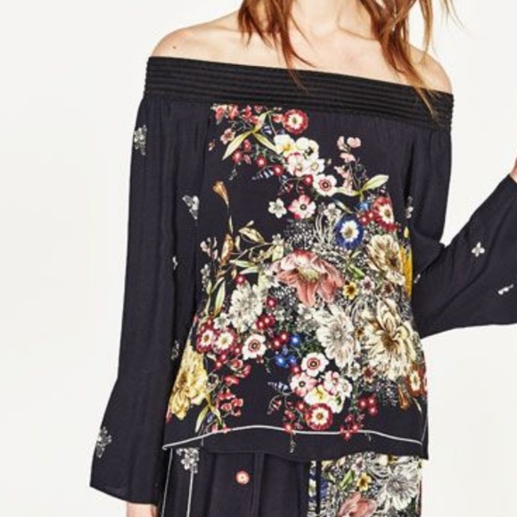 Zara Tops - Zara Woman Floral Print OTS Top